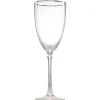 Gifi Verre à pied à liseré argenté| Vaisselle Et Accessoires De Table