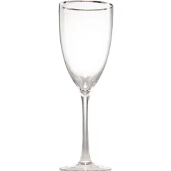 Gifi Verre à pied à liseré argenté| Vaisselle Et Accessoires De Table