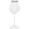 Gifi Verre à pied avec liseré doré 38 cl x4| Vaisselle Et Accessoires De Table