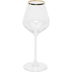 Gifi Verre à pied avec liseré doré 38 cl x4| Vaisselle Et Accessoires De Table