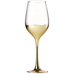 Gifi Verre à pied Oksana doré 35cL x4| Vaisselle Et Accessoires De Table