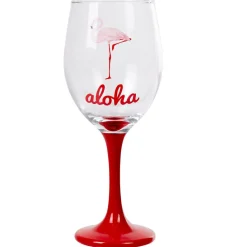 Vaisselle Et Accessoires De Table<Gifi Verre à pied style tropical motif aloha flamant rose