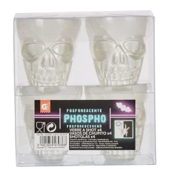 Gifi Verre à shooter tête de mort phosphorescent x4| Vaisselle Et Accessoires De Table