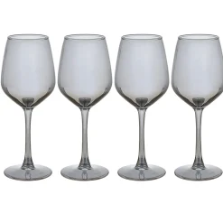 Gifi Verre à vin argenté x4| Vaisselle Et Accessoires De Table