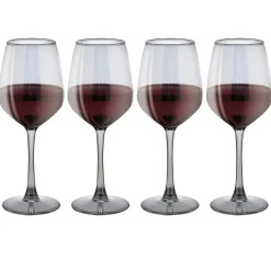 Gifi Verre à vin argenté x4| Vaisselle Et Accessoires De Table
