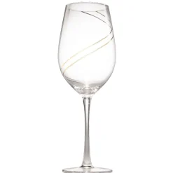 Gifi Verre à vin avec ruban doré x4| Vaisselle Et Accessoires De Table