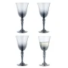 Gifi Verre à vin fumé noir 27cl x4| Vaisselle Et Accessoires De Table