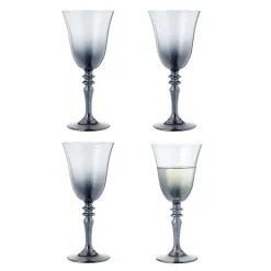 Gifi Verre à vin fumé noir 27cl x4| Vaisselle Et Accessoires De Table