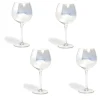 Gifi Verre à vin irisé x4| Vaisselle Et Accessoires De Table
