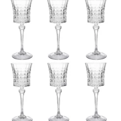 Gifi Verre à vin Lady Diamond transparent 19 cl x6| Vaisselle Et Accessoires De Table