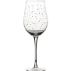 Gifi Verre à vin transparent motif pois| Vaisselle Et Accessoires De Table
