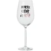 Gifi Verre à vin XL imprimé Amour Gloire et Rosé| Vaisselle Et Accessoires De Table