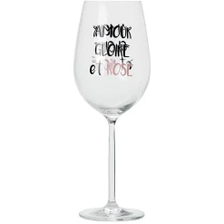 Gifi Verre à vin XL imprimé Amour Gloire et Rosé| Vaisselle Et Accessoires De Table