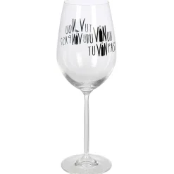 Gifi Verre à vin XL sur pied inscription Tu vin ou tu vin pas ? 75 cl| Vaisselle Et Accessoires De Table