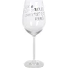 Gifi Verre à vin XL sur pied inscription Vendredi tout est permis ! 75 cl| Vaisselle Et Accessoires De Table