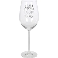 Gifi Verre à vin XL sur pied inscription Vendredi tout est permis ! 75 cl| Vaisselle Et Accessoires De Table