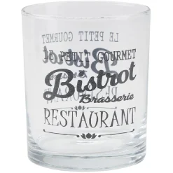 Gifi Verre bas en verre transparent design Bistrot x6| Vaisselle Et Accessoires De Table