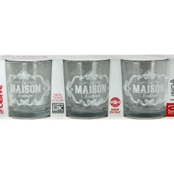 Gifi Verre bas la maison vintage x 3| Vaisselle Et Accessoires De Table