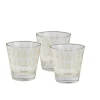 Gifi Verre bas style tropical motif ananas doré 25cl x3| Vaisselle Et Accessoires De Table