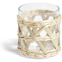 Vaisselle Et Accessoires De Table<Gifi Verre bas transparent avec raphia Ø8xH9cm