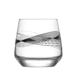 Vaisselle Et Accessoires De Table<Gifi Verre bas transparent motif ligne noire 34,5 cl