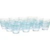 Vaisselle Et Accessoires De Table<Gifi Verre bas transparent rayure bleu x 12