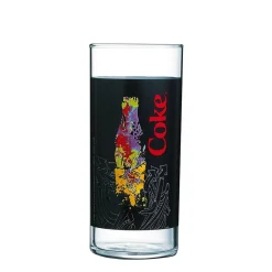 Gifi Verre Coca-Cola tubo noir motif bouteille colorée 27 cl| Vaisselle Et Accessoires De Table
