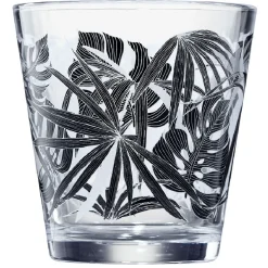Gifi Verre conique bas motif feuillage 25,5 cl x3| Vaisselle Et Accessoires De Table