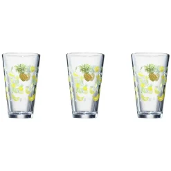 Gifi Verre conique haut motif exotique 32,5 cl x3| Vaisselle Et Accessoires De Table