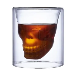 Gifi Verre double paroi Halloween tête de mort 25cl| Vaisselle Et Accessoires De Table