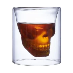 Gifi Verre double paroi Halloween tête de mort 25cl| Vaisselle Et Accessoires De Table
