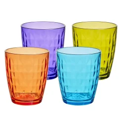Gifi Verre gobelet coloré uni x 4| Vaisselle Et Accessoires De Table