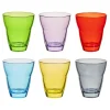 Gifi Verre gobelet jazz empilable uni coloré x 6| Vaisselle Et Accessoires De Table