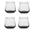Gifi Verre gobelet transparent anthracite x4| Vaisselle Et Accessoires De Table
