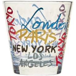 Vaisselle Et Accessoires De Table<Gifi Verre gobelet transparent déco cities multicolore x 3