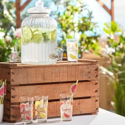Gifi Verre haut citron Hello Summer x 6| Vaisselle Et Accessoires De Table