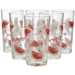 Gifi Verre haut pastèque Hello Summer x 6| Vaisselle Et Accessoires De Table