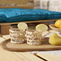 Vaisselle Et Accessoires De Table<Gifi Verre haut transparent avec raphia Ø8xH12,5cm