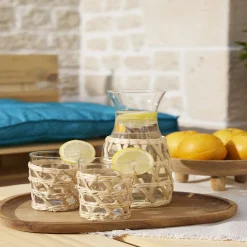 Vaisselle Et Accessoires De Table<Gifi Verre haut transparent avec raphia Ø8xH12,5cm