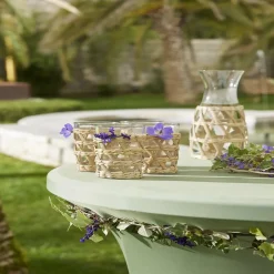 Vaisselle Et Accessoires De Table<Gifi Verre haut transparent avec raphia Ø8xH12,5cm