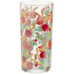 Gifi Verre haut transparent motif grenade rouge 25cl x2| Vaisselle Et Accessoires De Table