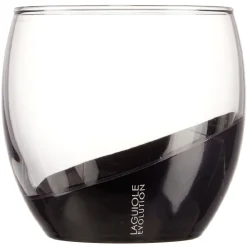 Gifi Verre Laguiole Evolution petit modèle transparent et noir 34,5 cl| Vaisselle Et Accessoires De Table