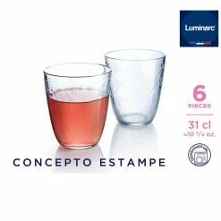 Vaisselle Et Accessoires De Table<Gifi Verre Luminarc motif embossé écaille transparent x6