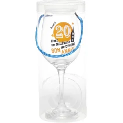 Gifi Verre pied à message humoristique| Vaisselle Et Accessoires De Table