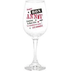 Gifi Verre pied à message humoristique| Vaisselle Et Accessoires De Table