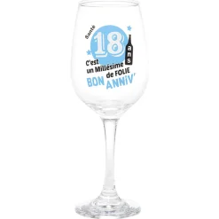 Gifi Verre pied à message humoristique| Vaisselle Et Accessoires De Table