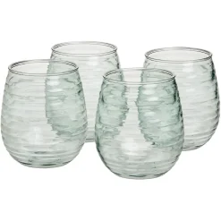 Gifi Verre plastique transparent Ø9xH11cm x4| Vaisselle Et Accessoires De Table