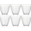 Gifi Verre transparent design point relief 25 cl x12| Vaisselle Et Accessoires De Table