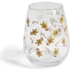 Gifi Verre transparent motif Noël doré 46cl - 2 modèles| Vaisselle Et Accessoires De Table