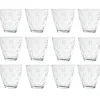 Gifi Verre transparent motif relief fleur x12| Vaisselle Et Accessoires De Table